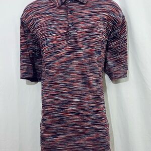 Johnston & Murphy Men's XL Space Dye Polo 100% Organic Cotton Multicolor